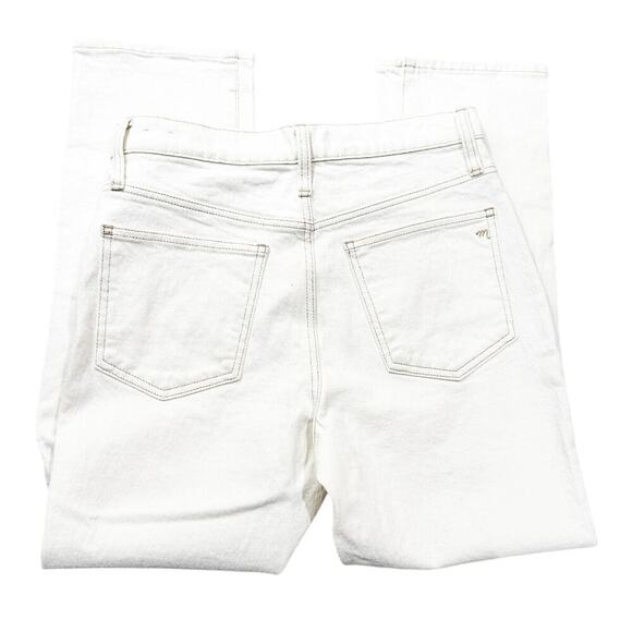 Madewell Slim Demi-Boot Bootcut Denim Jeans Button Fly Cream Size 28 - Picture 3 of 9